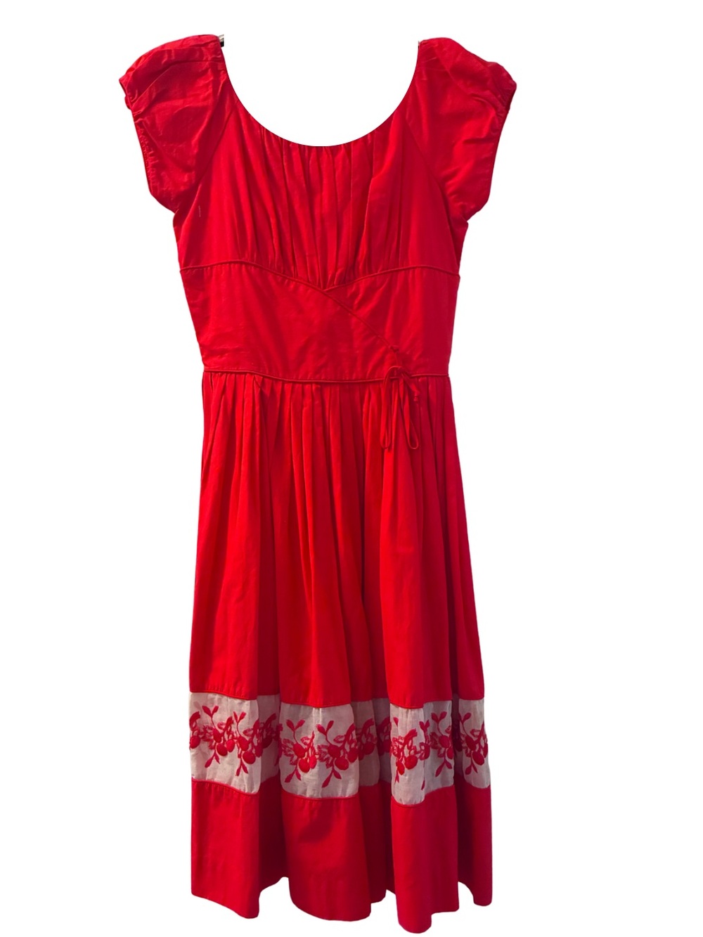 1950s/60s Vintage Red Swing Dress